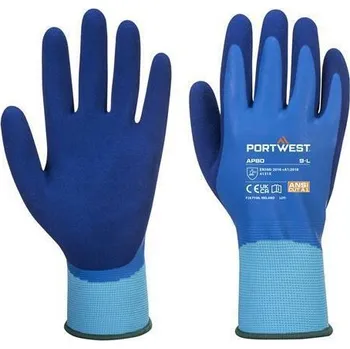Pracovní rukavice Ochranné rukavice Liquid Pro, modrá, latexové, vel. M, AP80B4RM Smiffys