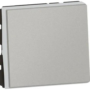 vypínač MOSAIC EASYLED TLAČÍTKO 2 MODULY 6A HLINÍK LEGRAND 079240L