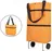 Skládací nákupní taška s kolečky 39 x 46 x 12 cm, oranžová