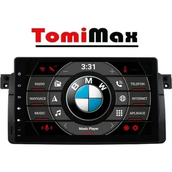 Autorádio TomiMax BMW E46 Android 14 autorádio s WIFI, GPS, USB, BT HW výbava: 8 Core 4GB+64GB PX HIGH, Velikost obrazovky: