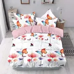 Sendia 7dílné povlečení Motýlci růžové BAVLNĚNÉ POVLEČENÍ