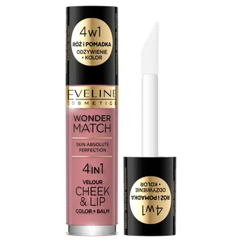 Přípravek na rty Eveline Cosmetics Wonder Match tvářenka a tekutá rtěnka 02, 4,5 ml