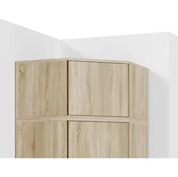 Předsíňová stěna Nástavec na rohovou šatní skříň Emi - dub Sonoma