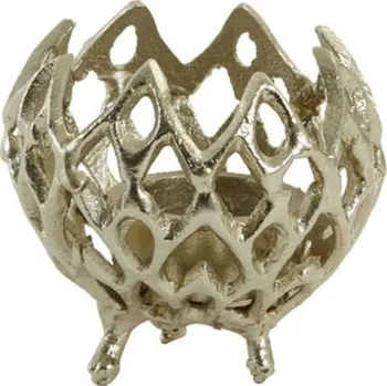 Svícen Zlatý antik kovový děrovaný svícen Siam S - Ø10 * 9 cm