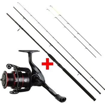 Rybářský prut Giants Fishing Prut Black Method Feeder 3.3m 40-90g + Naviják Gaube FD 3000