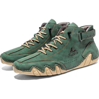 Pánská běžecká obuv Pánské kotníkové boty s asymetrickou podrážkou Barva: Zelená, Velikost: 47