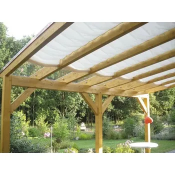 Krycí plachta Sluneční plachta na lankové upínání, bez lanka Floracord, PES 140 g/m², bílá 275x68 cm