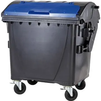 Popelnice Plastový kontejner 1100 litrů černo-modrý V/V