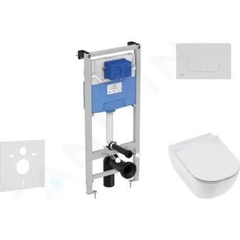 WC sada Ideal Standard ProSys Set předstěnové instalace, klozetu a sedátka Mio, tlačítka Oleas M1, Rimless, Slowclose, Antibak, chrom, ProSys120M SP72