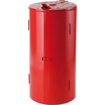 Venkovní odpadkový koš Krytý stojan na pytle 110 lt. - lakovaný - červená