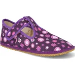 Barefoot dětské přezůvky Beda - Playful BFN Fialové kvítko Velikost: 38
