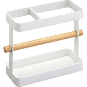 Příborník do zásuvky Bílý kovový kuchyňský stojan Yamazaki Tosca 14,5 cm