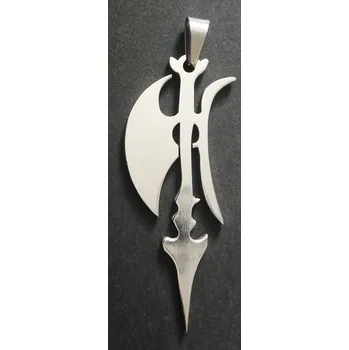 Přívěsek Sekera a meč - ocelový přívěsek