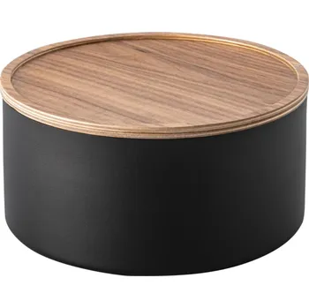 Úložný box Černý kovový úložný box Yamazaki Rin 22 cm
