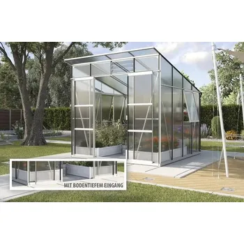 Skleník Skleník Vitavia Playa 7600 polykarbonát 6 mm 258 x 291,6 cm hliník vč. základového rámu