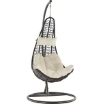 Závěsné křeslo se stojánem KALEA 2 NEW hnědá/ krémová