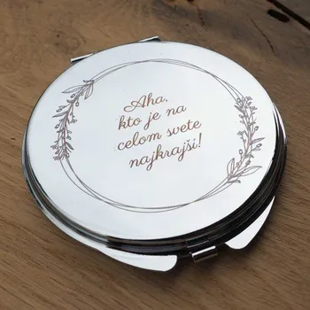 Gadget Kovové zrcátko s citátem, Nápis slovensky