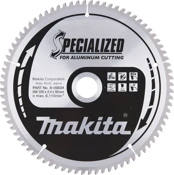 Pilový kotouč MAKITA B-33308 pilový kotouč na hliník 250x30mm 80Z free_store_pickup
