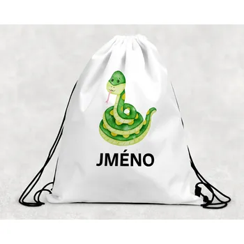 Dětský batoh Domovi Taška na přezůvky se jménem Had 30 x 39,5 cm