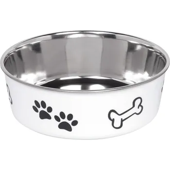 Miska pro psa Nobby Fusion nerez miska s plast. opláštěním bílá 20cm 1,8l