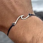 Provázkový náramek z oceli - VLNA