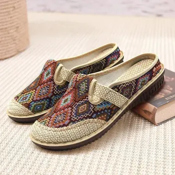 Dámské sandále Dámské vintage espadrilky Barva: Červená, Velikost: 40