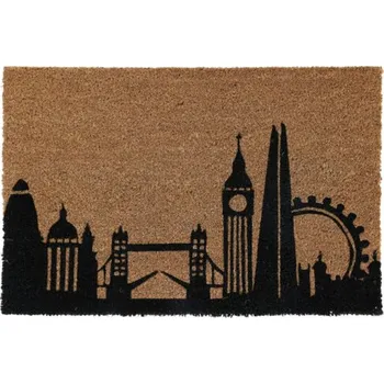 Venkovní kokosová rohožka London, 39 x 53 cm, černá