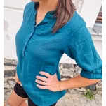 Kulišárny Dámská mušelínová polokošile SMARAGD VELIKOST: 48