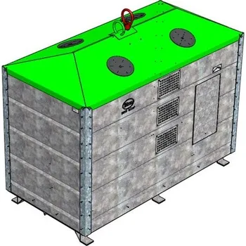 Popelnice Kovové kontejnery spodní výsyp 2,5 m3 - sklo