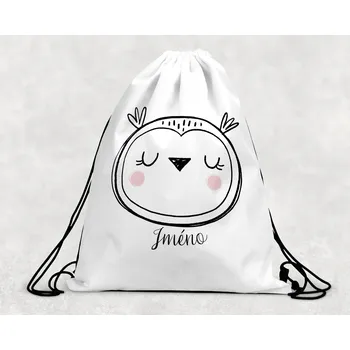 Dětský batoh Domovi Taška na přezůvky se jménem Sova 30 x 39,5 cm