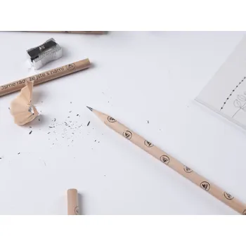 Grafitová tužka Be Nice Přírodní dřevěná tužka s Be Nice logem