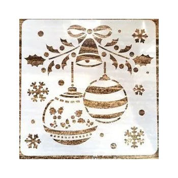 Šablona, VÁNOČNÍ OZDOBY, 13x13cm, 1 kus