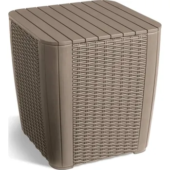 Zahradní stůl Keter Zahradní odkládací stolek Luzon kulaté proutí cappuccino