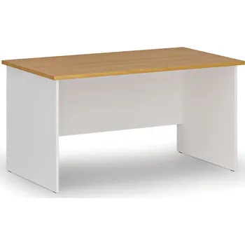 Psací stůl Kancelářský psací stůl PRIMO WHITE, 140x80 cm, bílá/buk