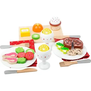 Dětská kuchyňka small foot, Jídelní sada - Večeře, 30ti dílný set