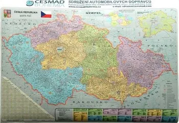 Nástěnná mapa ČR: PSČ - ČESMAD Bohemia 140 x 100 cm
