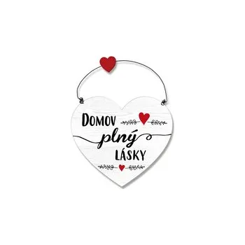 Domovní cedule Nekupto Dřevěná cedule srdce Domov plný lásky Sladký domov