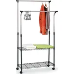 Dvojitý věšák na oděvy s policí