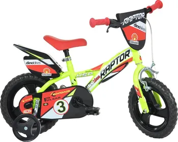 Dětské kolo Dino Bikes 123GLN Raptor 12" 2023 žluté