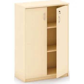 Kancelářská sestava Kancelářská skříň MIRELLI, 800 x 400 x 1200 mm, bříza