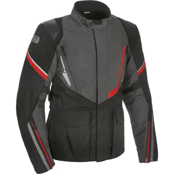 Moto bunda Bunda montreal 4.0 dry2dry™, oxford (černá/šedá/červená, vel. m)