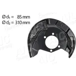 Ochranný plech proti rozstřikování, brzdový kotouč AIC 58268