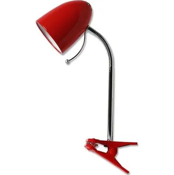 Lampička Aigostar - Stolní lampa s klipem 1xE27/11W/230V červená/chrom