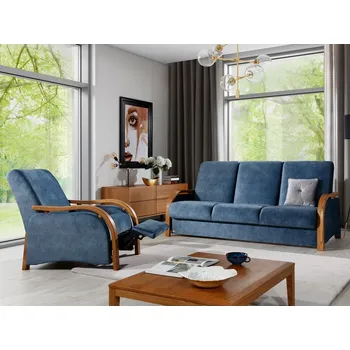 Sedací souprava Klasická sedací souprava 3+1 KLASIK VIII/jasan pohovka bez čalounění zadní části