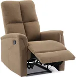Relaxační polohovací TV křeslo ASTER — látka, hnědá