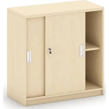 Kancelářská sestava Skříň zasouvací MIRELLI, 800 x 400 x 800 mm, bříza