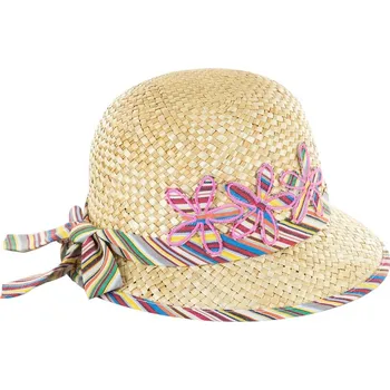 Klobouk Dětský klobouk Zoe, sláma, velikost 52, přírodní, vícebarevná G40920052