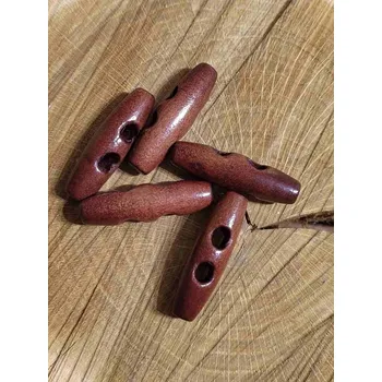 Knoflík Knoflík dřevěný oliva 40 mm hnědá