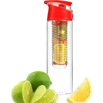 Láhev s filtrem na ovoce | láhev s difúzerem - červená,700ml