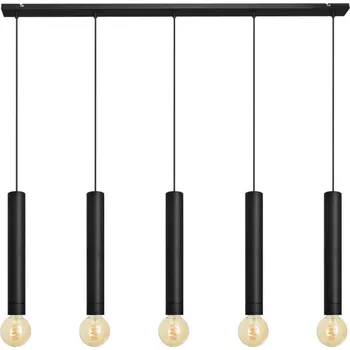 Lustr na lanku TUBA 5xE27/15W/230V černá